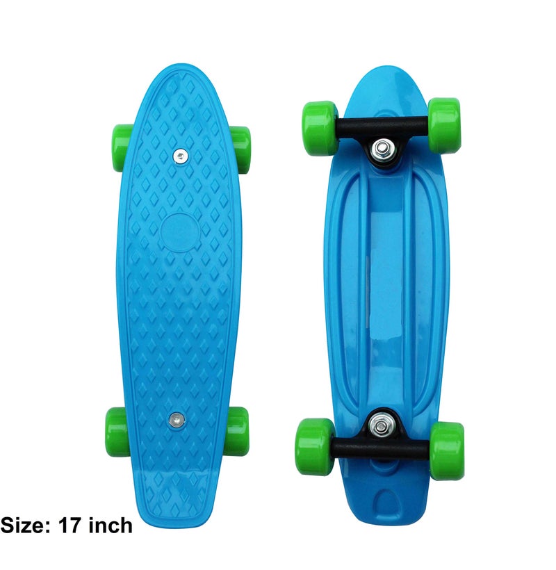SK8MEMO 17X5inch Kids Skateboard, Mini Skateboard for Beginners (Blue)â€¦â€¦ - Image 2